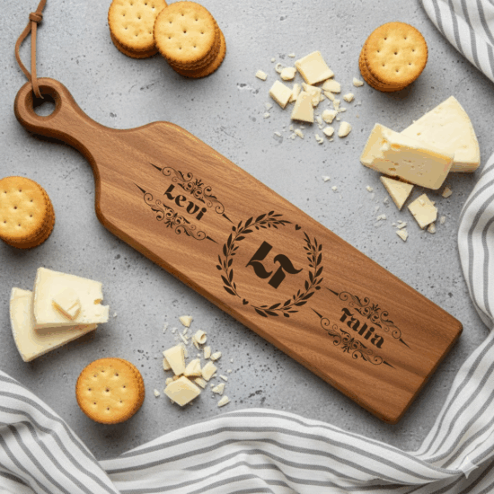CUSTOMILY  Charcuterie & Cheese Board Couple Initial